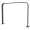 Lean-on hoop made of flat bar steel | bent, 80 x 12 mm | in curved design | without cross bar | total width: 1000 mm | hot-dip galvanized and coated DB 703